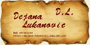 Dejana Lukanović vizit kartica